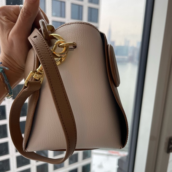 YUZEFI leather Pepper Bag in Cappuccino Bianco, 2 handles - LIKE NEW - Picture 11 of 16